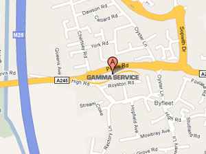 Gamma Service, Location